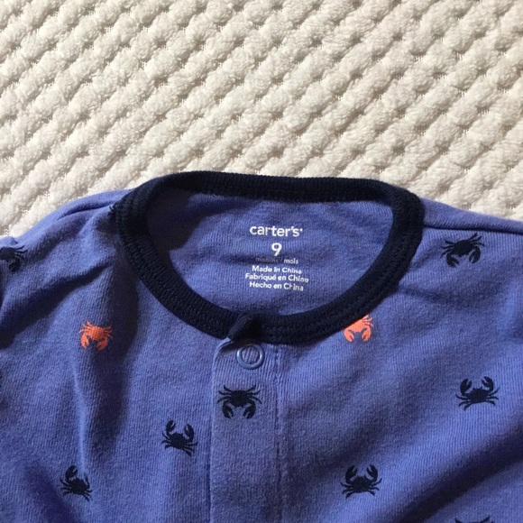 CARTER’S 9 month Short CRABBY ONESIE NWOT - Picture 2 of 4
